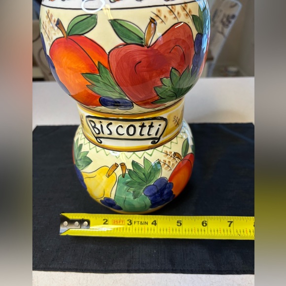 Vintage Hand- Painted Nonni’s Biscotti Ceramic Cookie Jar - Picture 9 of 9